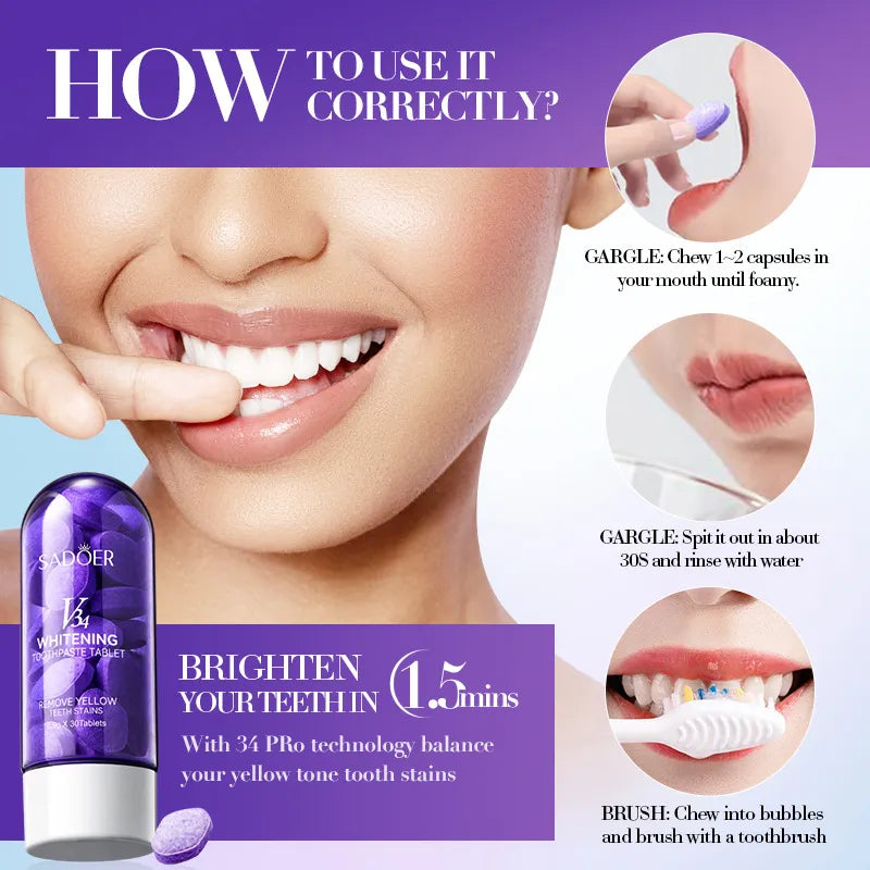 V34 Dental Cleaning Tablets