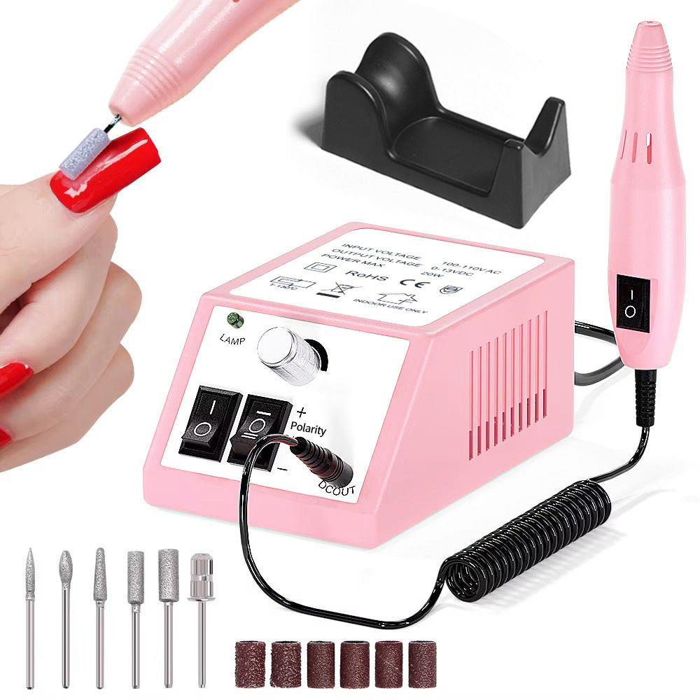 Electric nail drill power box with a speed dial for shaping and smoothing