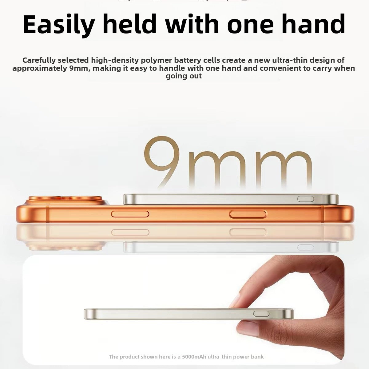 Magnetic wireless power bank shown from the front with its round charging coil area