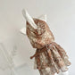 Sleeveless Leopard Print Chiffon Dress with Belt