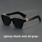 Tortoise framed square sunglasses with a grey gradient lens, three quarter view
