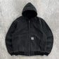 Black hooded zip jacket option photo, size L