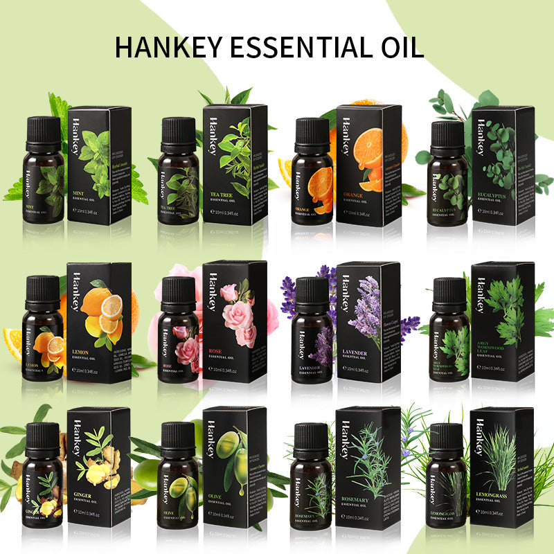 Close-up of the essential oil label showing the single plant scent