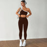 Coffee brown set with white trim / M | US 8 / EU 38