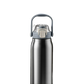 Tumbler holding iced water through a clear reusable straw