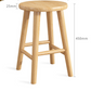 Felt anti-slip pad detail under the rubberwood stool leg protecting the floor