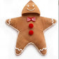 Gingerbread Man knitted star baby sleeping bag with hood, bow tie and red pom pom buttons, 93 cm option