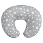 Gray U-shaped nursing pillow cover with a white star print, option Gray Stars Pillowcase