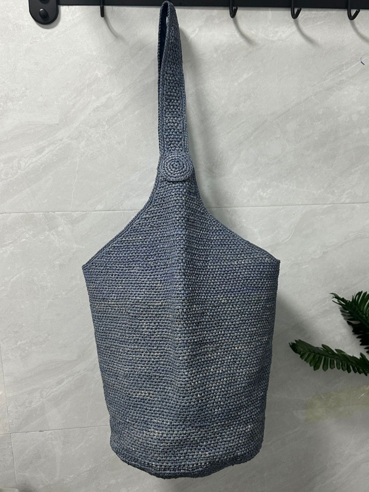 Handmade Women's Summer Shoulder Bag | side profile angle shot
