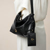 Bampo Half Peak Genuine Leather Tote Bag - Ink Carbon Black Medium