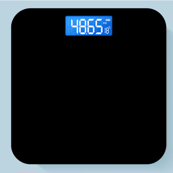 Diagram showing the scale placed on a flat solid surface not carpet