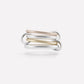Compact stacked band ring carried for everyday wear