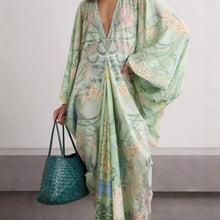 Flowy Printed V-Neck Dress