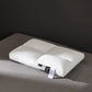 White microfiber bed pillow shown from above with an even soft loft