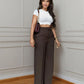 High Waist Straight Leg