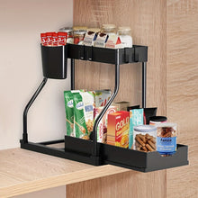 Two Tier Under Sink Pull Out Storage Rack