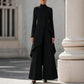 Womens High Neck Wide Leg Pants Set
