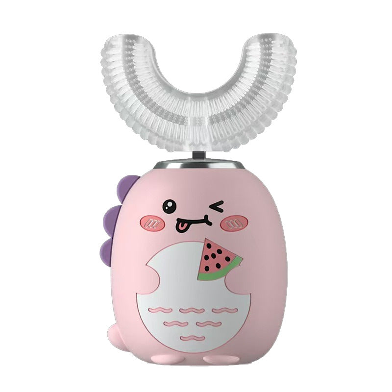 Children U-Shaped Electric Toothbrush with Cartoon Design