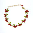 Red imitation pearls