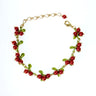 Red imitation pearls