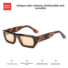 Retro Rectangular Polarized Sunglasses UV Protection
