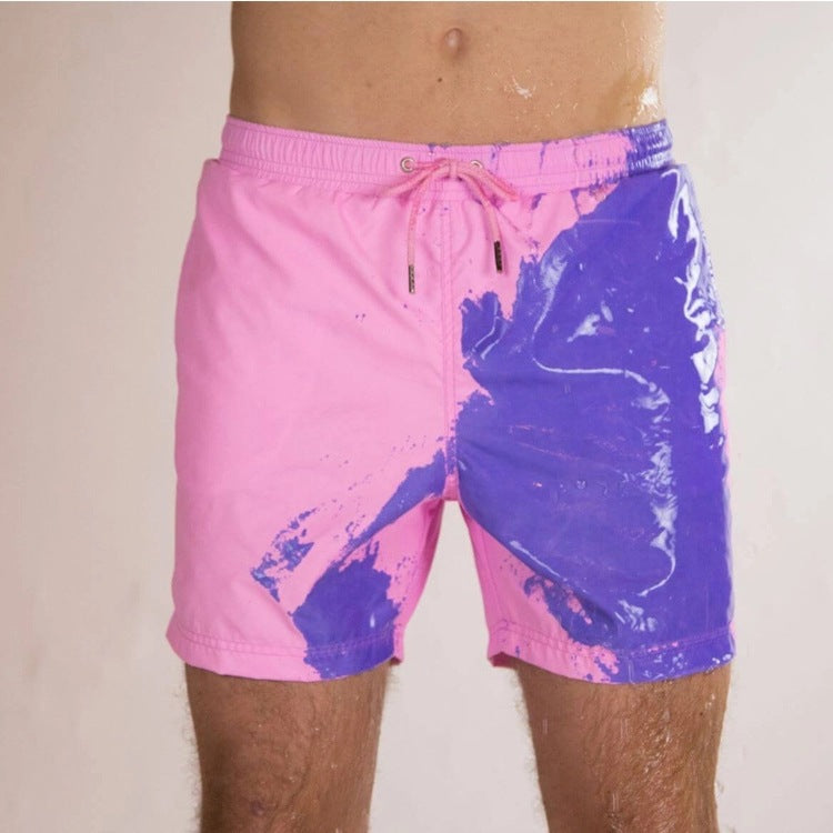 Alternate flat lay of the swim shorts showing the back panel