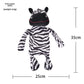 Soft corn velvet and plush squeaky pet toy shaped like a cartoon animal on a plain background