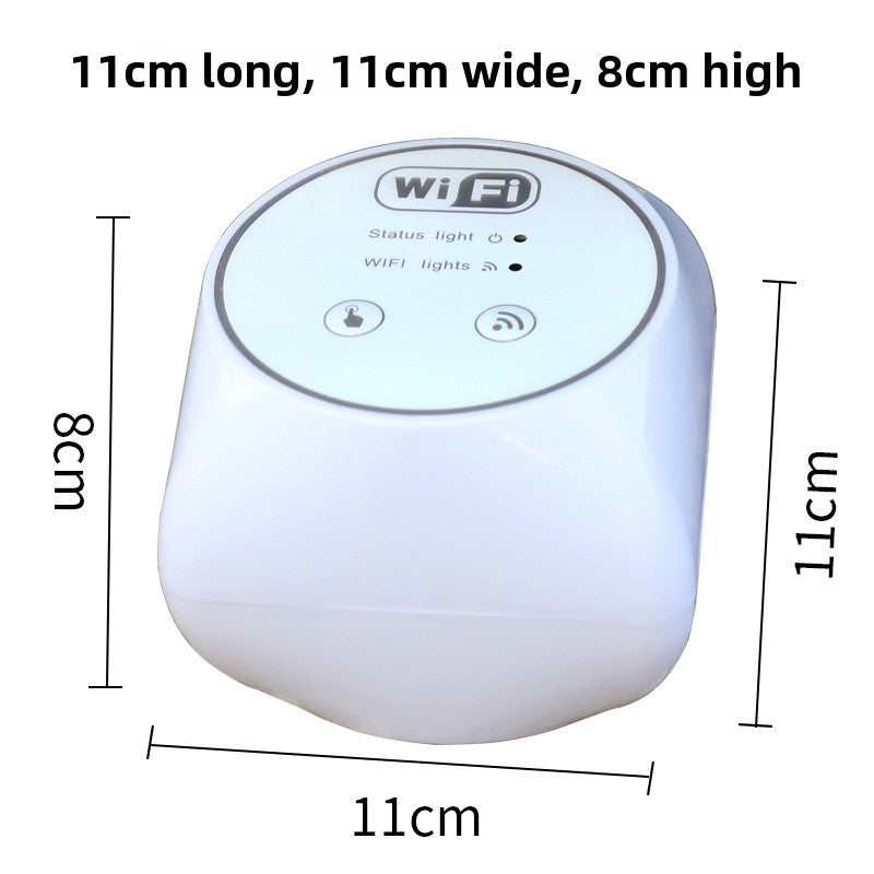 White watering pump unit printed with dimensions of 11 cm wide, 11 cm long and 8 cm high