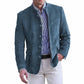 Brushed vegan suede jacket with a stand collar, flap chest pocket and flap hip pockets