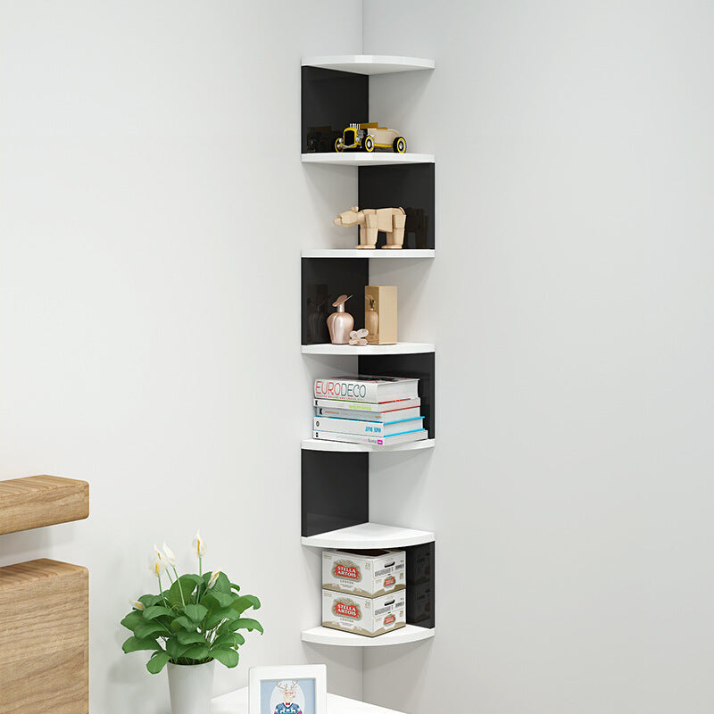 Corner Wall Mounted Storage Shelf Multiple Layers