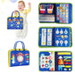 Montessori felt busy board folded open into learning pages