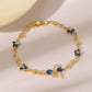 Zircon Gold Plated Leaf Design