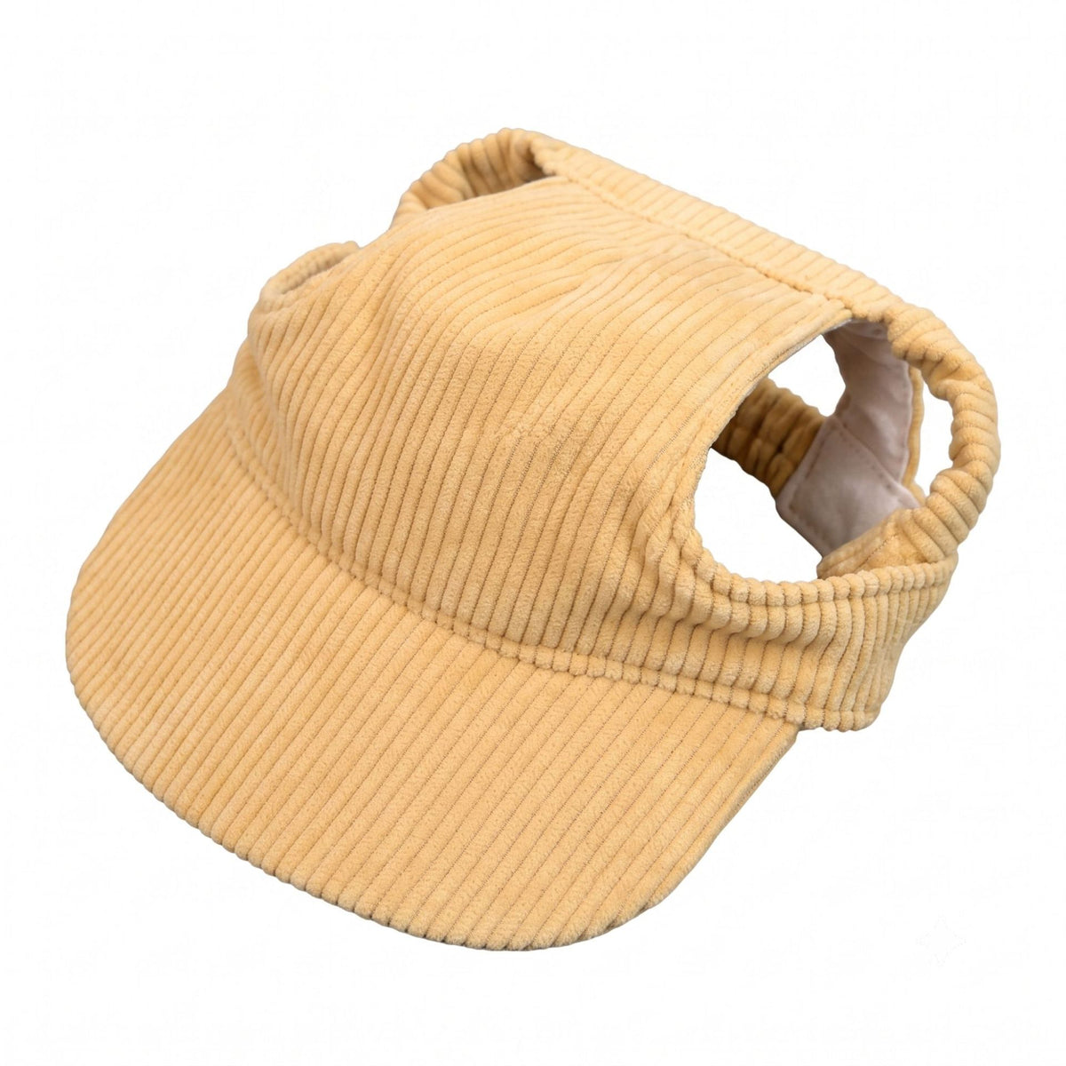 Pet baseball cap size chart by face circumference from XS to XL