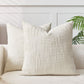 Textured chenille throw pillow cover with a woven crosshatch surface, a solid colour decorative cushion case