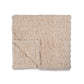 Flat ruched plush blanket on white, sand tone, for the Light Brown Double-Side 150x200cm blanket option