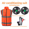 Fluorescent Orange AC Vest 12V Fan / 3XL | US 46 / EU 56