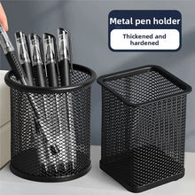 Black Metal Mesh Desktop and Wall Mounted Pen Holder