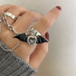 Gothic Wing Cross Design Zinc Alloy Ring