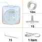 Drip watering kit with pump unit, 10 meter tube, fifteen tee connectors, fifteen fixed drip arrows and cable