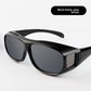 Polarized grey lens variant: black wraparound frame with grey lenses and a side lens panel