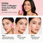 Pink collagen balm skincare product, showing the product information panel listing the ingredients
