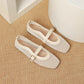 Breathable Mesh Ballet Flat Sandals with Buckle