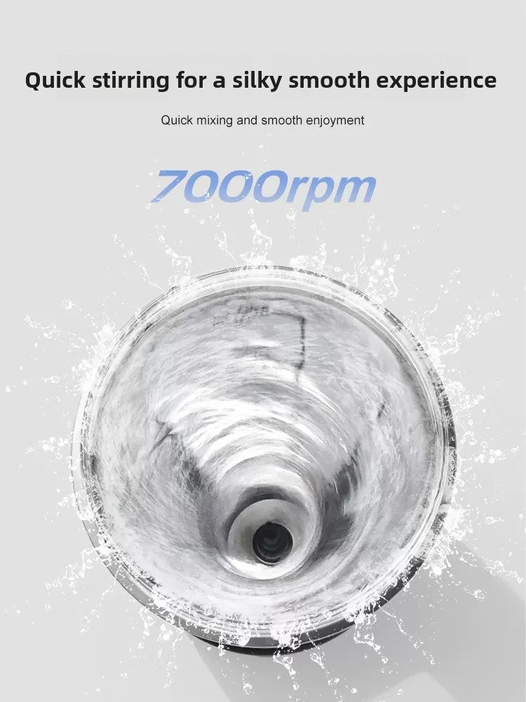 Electric shaker cup mixing a drink into a vortex at the press of a button
