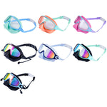 Children's swimming goggles colour range with nose cover