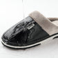Plush warm home slipper with a PU upper, plush lining and thick anti slip sole, assorted colors