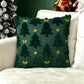 Plush carved cushion cover with red stars raised on a navy plush ground, view 42