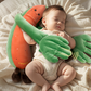 Baby soothing pillow with gentle patting feature used at nap time