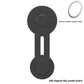 Black ZF013 360 degree flip magnetic phone mount arm with magnetic ring sheet on white