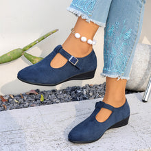 Women's Strappy Vegan Suede Low Wedge Shoes