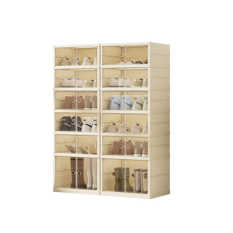 Shoe cabinet with double-row dust-proof function